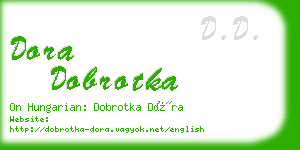 dora dobrotka business card